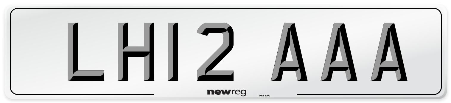 LH12 AAA Number Plate from New Reg